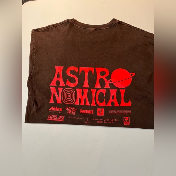 Cactus Jack Travis Scott Astronomical brown t shirt - Picture 2 of 3